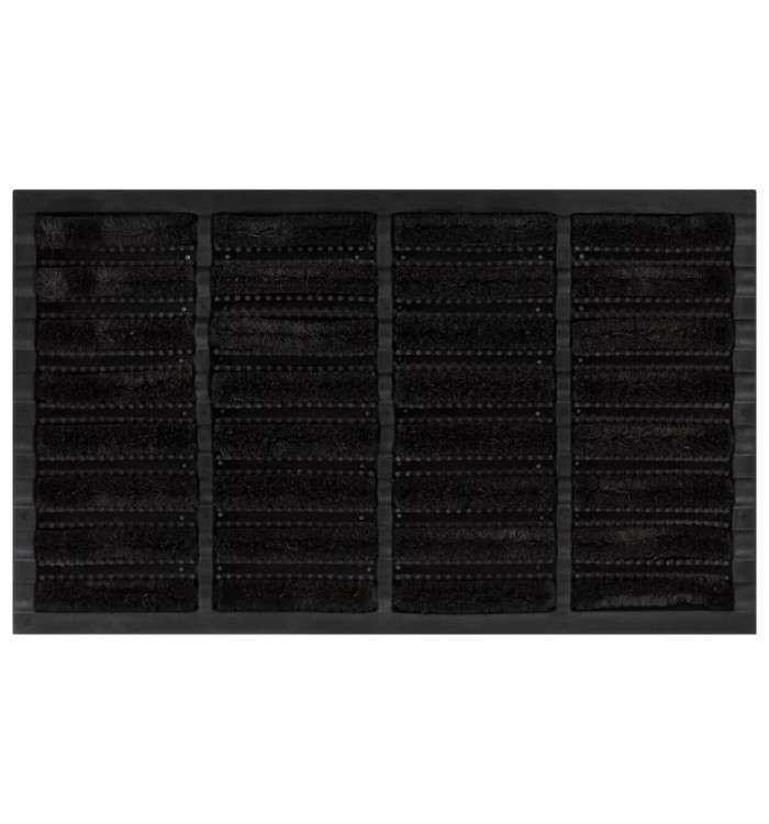 Paillasson rectangulaire 45x75 cm caoutchouc et fibre de coco | Mobilier & Déco