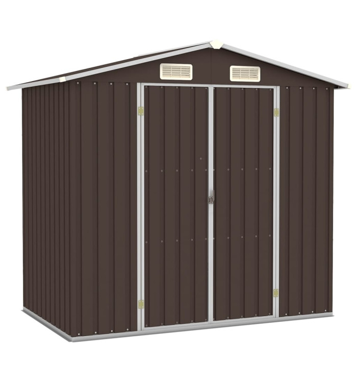 Abri de jardin Marron 205x129x183 cm Acier galvanisé | Mobilier & Déco