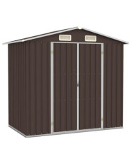 Abri de jardin Marron 205x129x183 cm Acier galvanisé | Mobilier & Déco