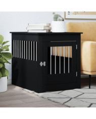 Meuble de cage pour chiens noir 64,5x80x71 cm bois d'ingénierie | Mobilier & Déco