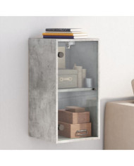 Armoire murale avec portes en verre gris béton 35x37x68,5 cm | Mobilier & Déco