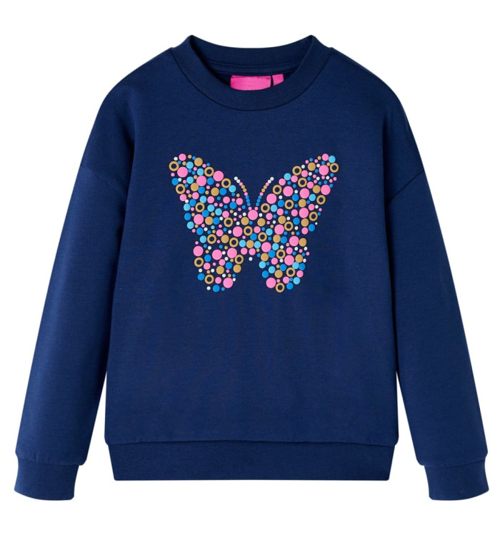 Sweatshirt pour enfants bleu marine 128 | Mobilier & Déco