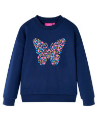 Sweatshirt pour enfants bleu marine 128 | Mobilier & Déco