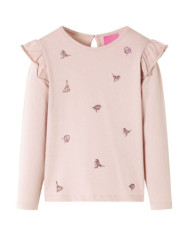 T-shirt pour enfants à manches longues rose 128 | Mobilier & Déco