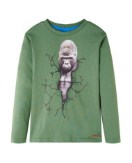 T-shirt enfants à manches longues kaki clair 92 | Mobilier & Déco