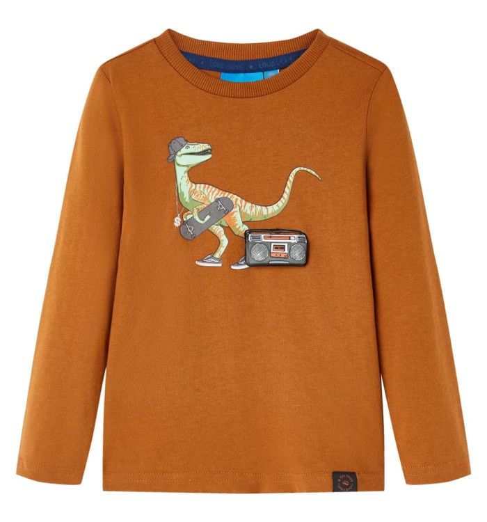 T-shirt enfants à manches longues cognac 92 | Mobilier & Déco