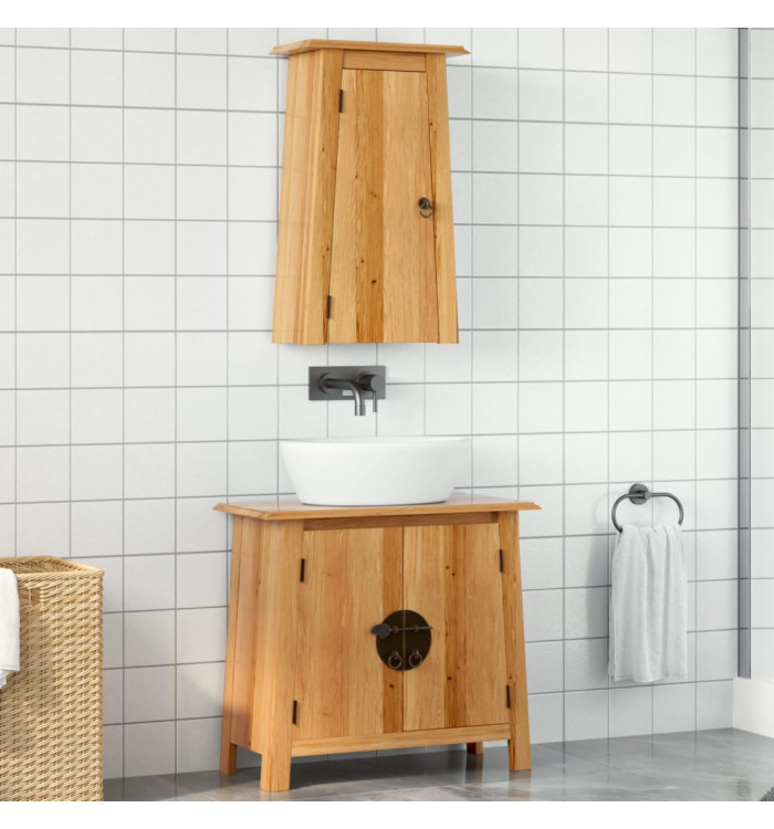 Ensemble de meubles de salle de bain 2 pcs bois de pin massif | Mobilier & Déco