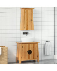Ensemble de meubles de salle de bain 2 pcs bois de pin massif | Mobilier & Déco