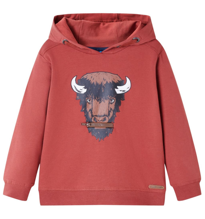 Sweatshirt à capuche pour enfants rouge brûlé 116 | Mobilier & Déco