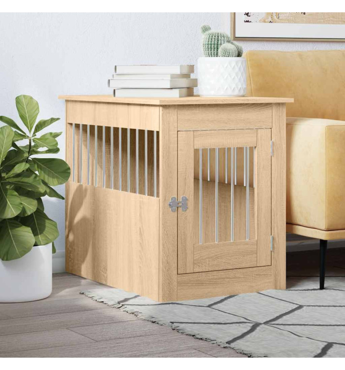 Meuble de cage pour chiens chêne sonoma 55x80x68 cm | Mobilier & Déco