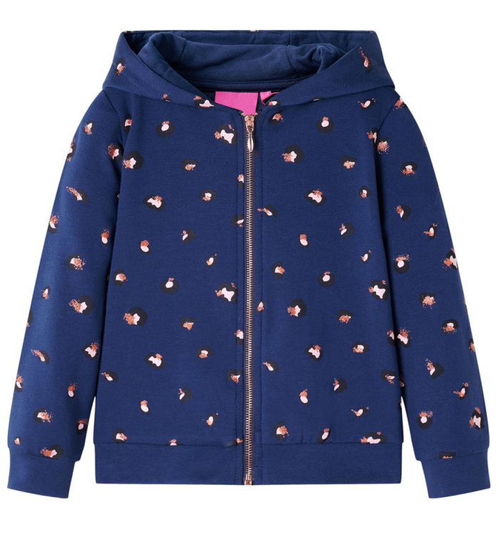 Sweatshirt à capuche pour enfants bleu marine 140 | Mobilier & Déco