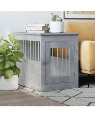 Meuble de cage pour chiens gris béton 55x75x65 cm | Mobilier & Déco