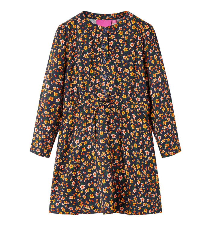 Robe pour enfants à manches longues bleu marine 92 | Mobilier & Déco