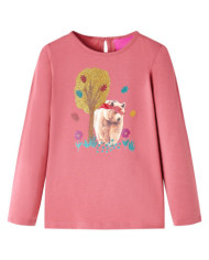 T-shirt enfants à manches longues rose vieux 116 | Mobilier & Déco