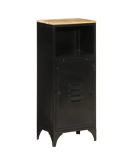 Armoire de salle de bain 40x27x90 cm fer et bois de manguier | Mobilier & Déco