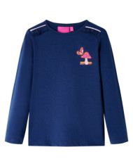 T-shirt enfants à manches longues bleu marine 104 | Mobilier & Déco