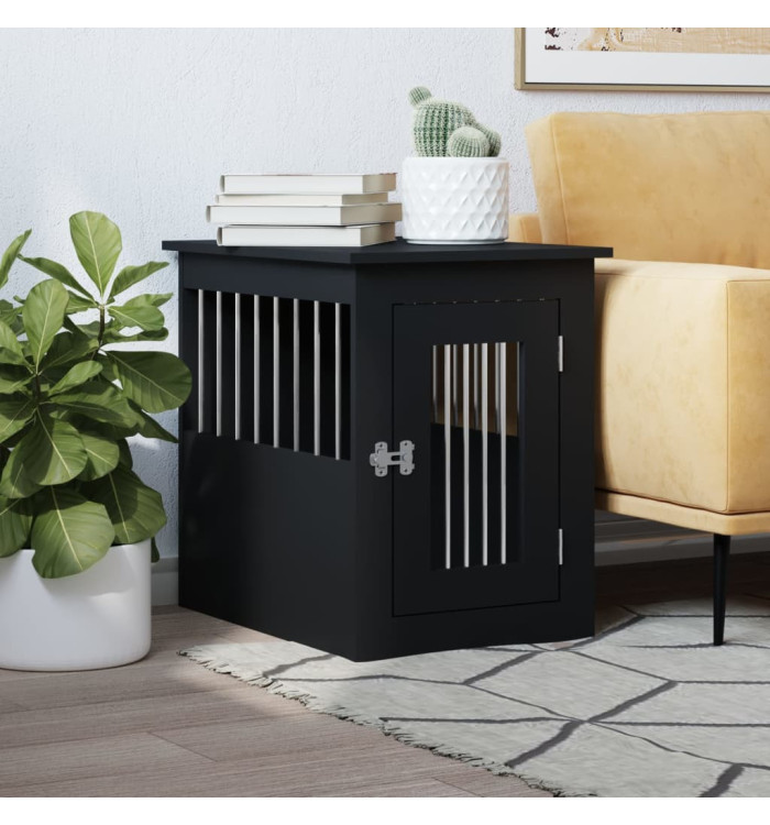 Meuble de cage pour chiens noir 45x62x59 cm bois d'ingénierie | Mobilier & Déco