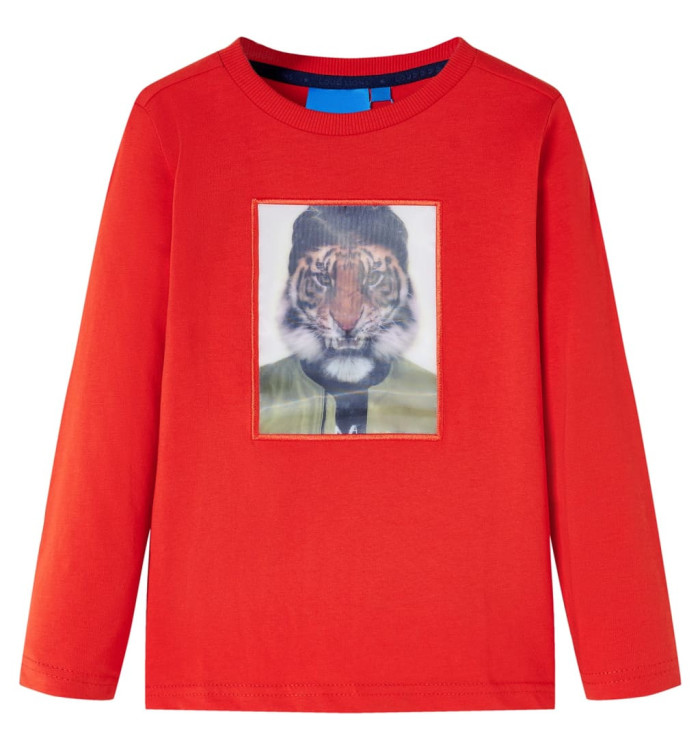 T-shirt pour enfants à manches longues rouge 92 | Mobilier & Déco