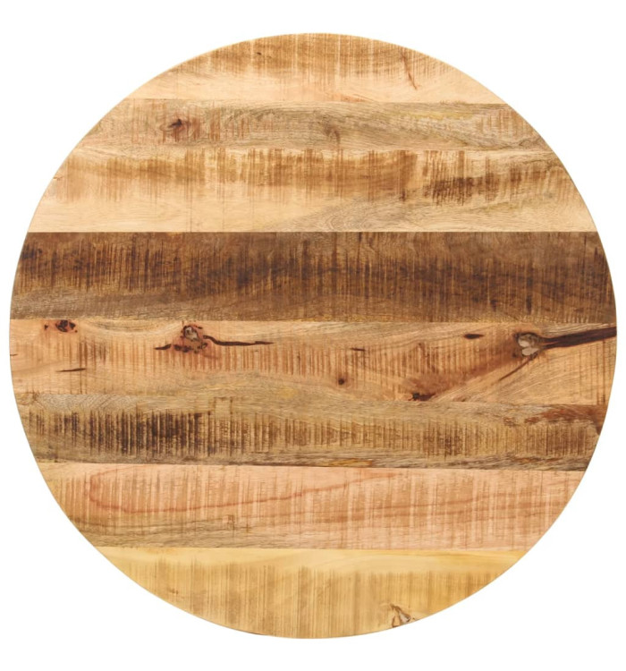 Dessus de table Ø 90x3,8 cm rond bois massif de manguier brut | Mobilier & Déco