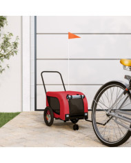 Remorque de vélo pour animaux de compagnie rouge et noir | Mobilier & Déco