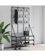 Porte-vêtements et rangement des chaussures sonoma gris | Mobilier & Déco