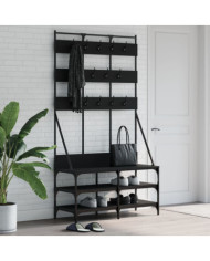 Porte-vêtements et rangement des chaussures noir 100x40x184 cm | Mobilier & Déco