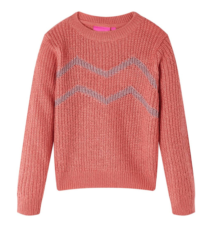 Pull-over tricoté pour enfants rose moyen 92 | Mobilier & Déco