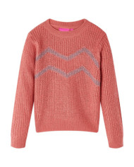 Pull-over tricoté pour enfants rose moyen 92 | Mobilier & Déco
