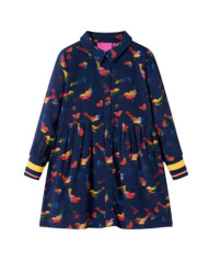 Robe pour enfants à manches longues bleu marine 128 | Mobilier & Déco