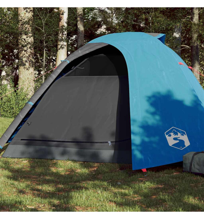 Tente de camping à dôme 4 personnes bleu imperméable | Mobilier & Déco