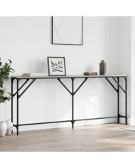Table console sonoma gris 180x23x75 cm bois d'ingénierie | Mobilier & Déco