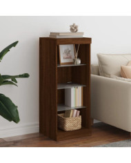 Buffet avec lumières LED chêne marron 41x37x100 cm | Mobilier & Déco