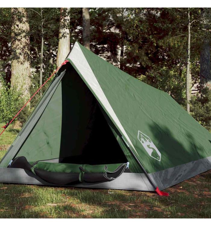 Tente de camping 2 personnes vert imperméable | Mobilier & Déco