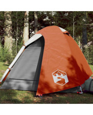 Tente de camping à dôme 2 personnes orange imperméable | Mobilier & Déco