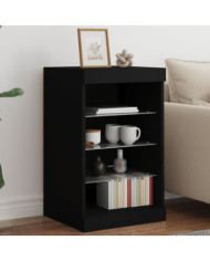 Buffet avec lumières LED noir 41x37x67 cm | Mobilier & Déco