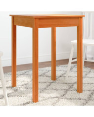 Table à manger cire marron 55x55x75 cm bois massif de pin | Mobilier & Déco