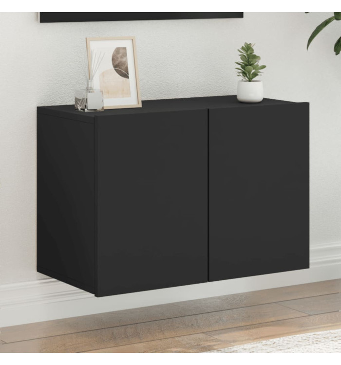 Meuble TV mural noir 60x30x41 cm | Mobilier & Déco
