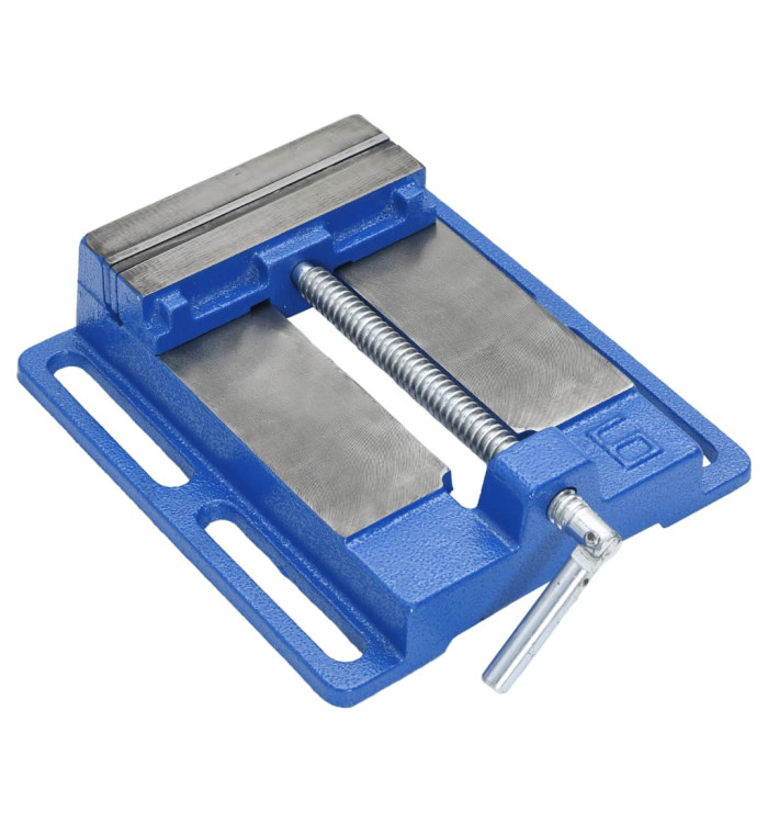 Étau pour perceuse à colonne bleu 150 mm fonte | Mobilier & Déco