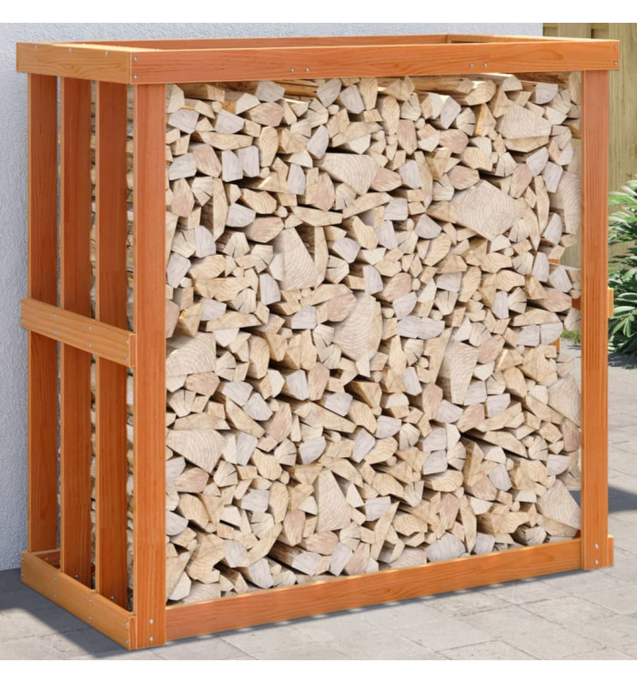 Porte-bûches d’extérieur cire marron 109x52x106 cm bois pin | Mobilier & Déco