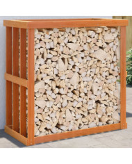 Porte-bûches d’extérieur cire marron 109x52x106 cm bois pin | Mobilier & Déco