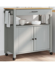 Chariot de cuisine MONZA 84x40x90 cm bois massif de pin | Mobilier & Déco