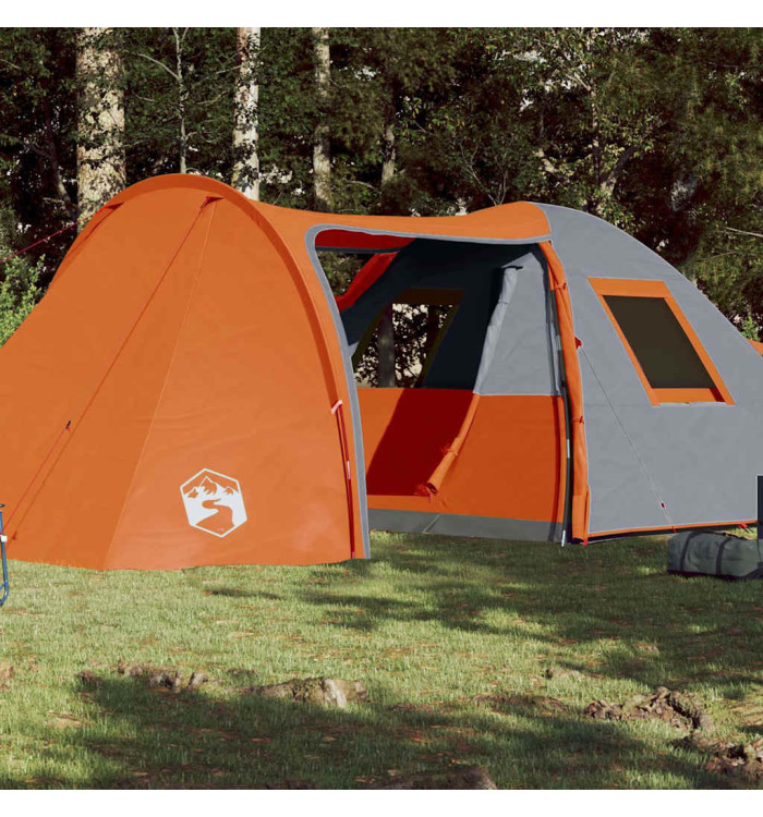 Tente familiale à dôme 6 personnes orange imperméable | Mobilier & Déco