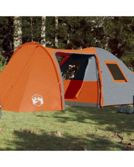 Tente familiale à dôme 6 personnes orange imperméable | Mobilier & Déco