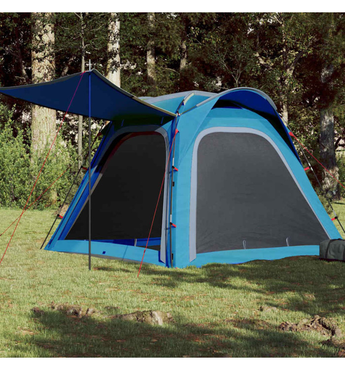 Tente de camping 4 personnes bleu libération rapide imperméable | Mobilier & Déco
