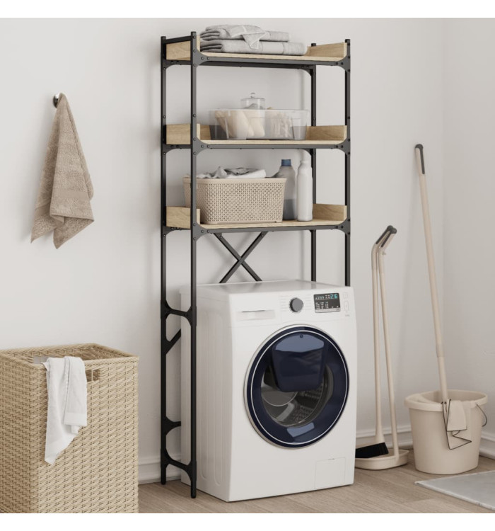 Étagère de lave-linge chêne sonoma 67x25x163 cm bois ingénierie | Mobilier & Déco