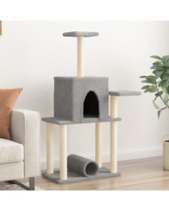 Arbre à chat avec griffoirs en sisal gris clair 122 cm | Mobilier & Déco