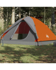 Tente de camping à dôme 3 personnes orange imperméable | Mobilier & Déco