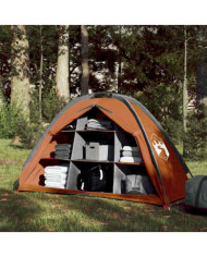 Tente de rangement 9 compartiments gris et orange imperméable | Mobilier & Déco