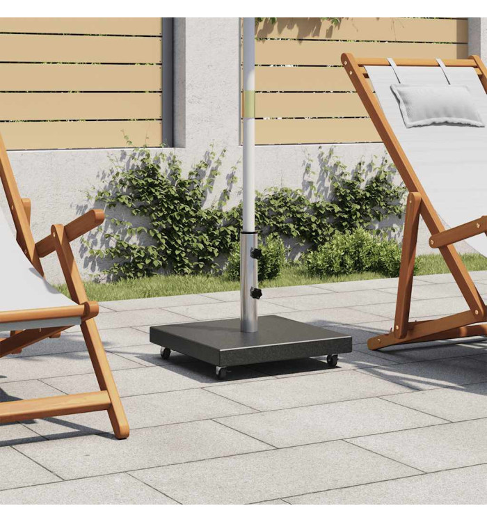 Socle de parasol Granite 30 kg Carré Noir | Mobilier & Déco
