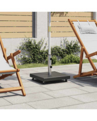 Socle de parasol Granite 30 kg Carré Noir | Mobilier & Déco